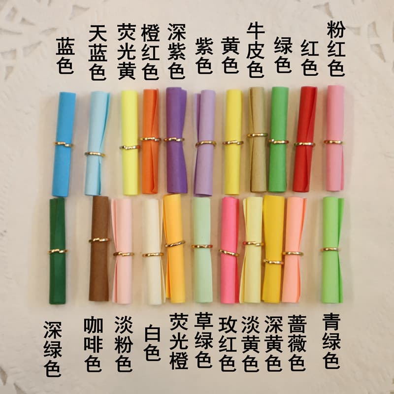 Wish Color Paper Roll Multi-Color Love Letter Star Wish Bottle Love Note Creative Wish Capsule Paper Strip