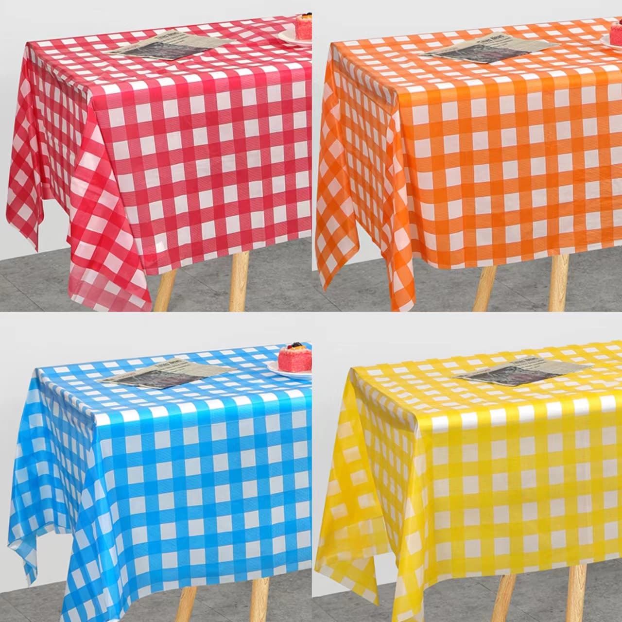 Factory Direct Wholesale Amazon Grid Party Tablecloth Disposable Plastic Tablecloth 137*274