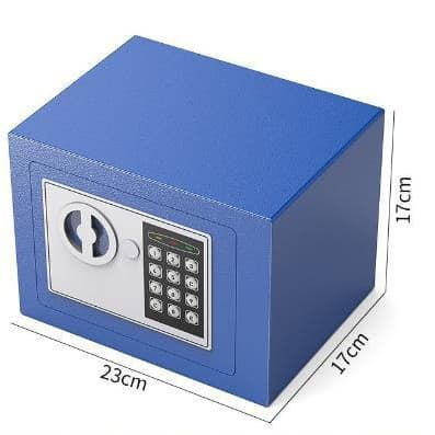 Home Safe Mini Steel Coin-Operated Anti-Theft Children's Money Box Savings Can 17E Fingerprint