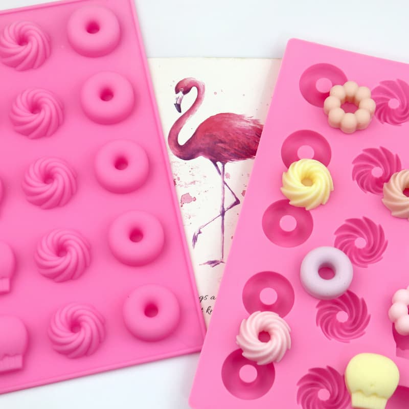 Minghao 20-Cavity Donut Silicone Chocolate Mold DIY Baking Handmade Soap Mold Cake Mold Ice Cube Tray