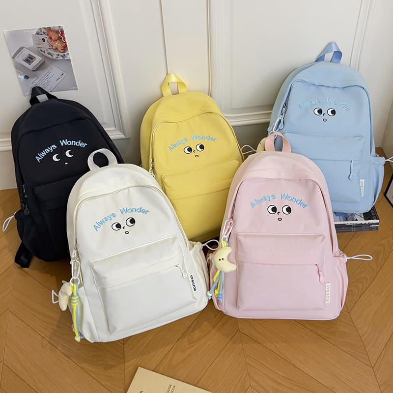 2026 Cute Cartoon Soft Custard Backpack Female Large Capacity High School Student Junior High School Student School Bag Computer Backpack