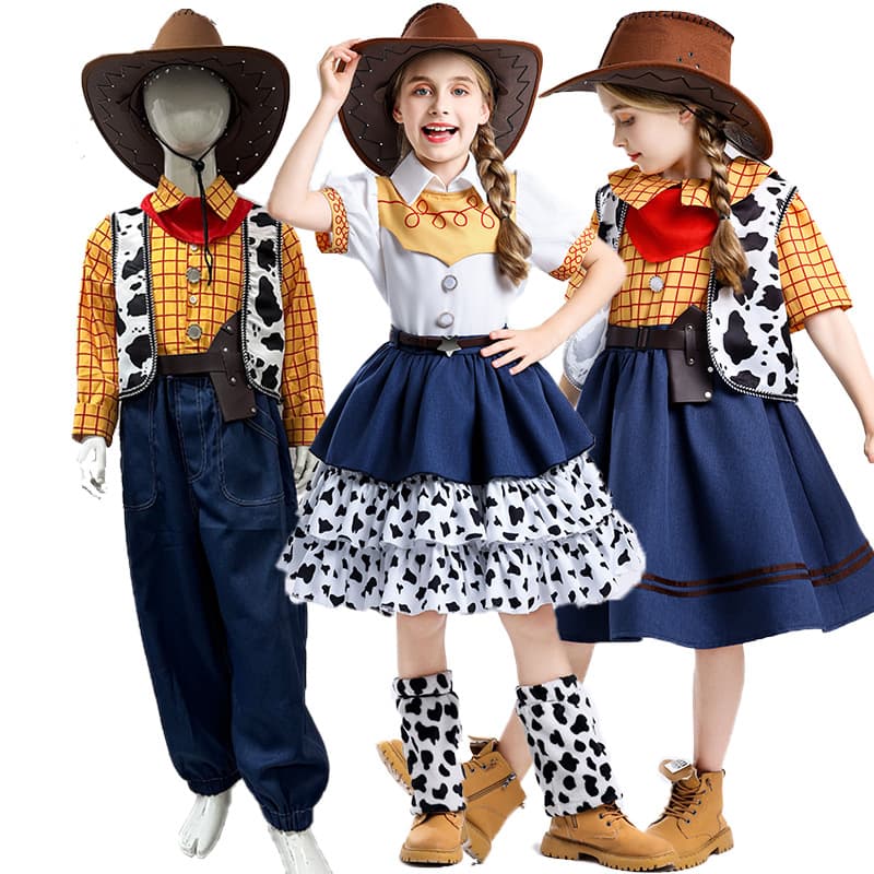 Western Cowboy Party Children Stage Costume Cosplay Disney Toy Story Jessie Woody Stage Performance