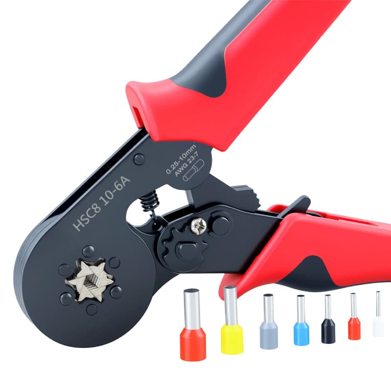 Cross-border hot selling new HSC8 10-6 tubular terminal crimping pliers electrician wiring cold crimping pliers needle type