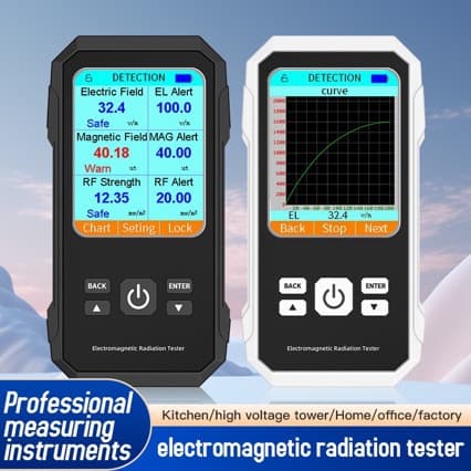 ER02 Electromagnetic Radiation Tester for Home Appliances, Office Equipment, Mobile Phone and Computer Radiation Protection New Model