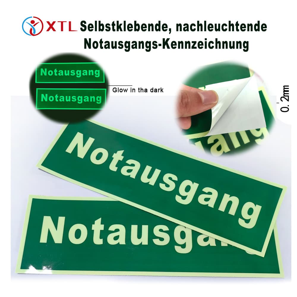 Cross-border Source EXIT Evacuation Sign Safety Exit Glow-in-the-Dark Self-Adhesive Fire Safety Label Sticker