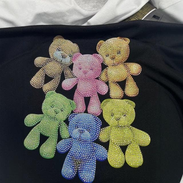 Cross-border Hot-selling DIY Rhinestone Violent Bear Kit Creative Paste Stress Relief Toy Handmade Material Pack