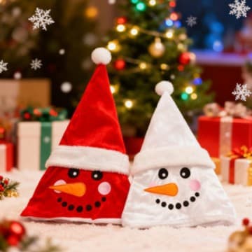 Christmas Snowman Hat Festive Atmosphere Cute Creative Christmas Hat Christmas Party Decoration Hat