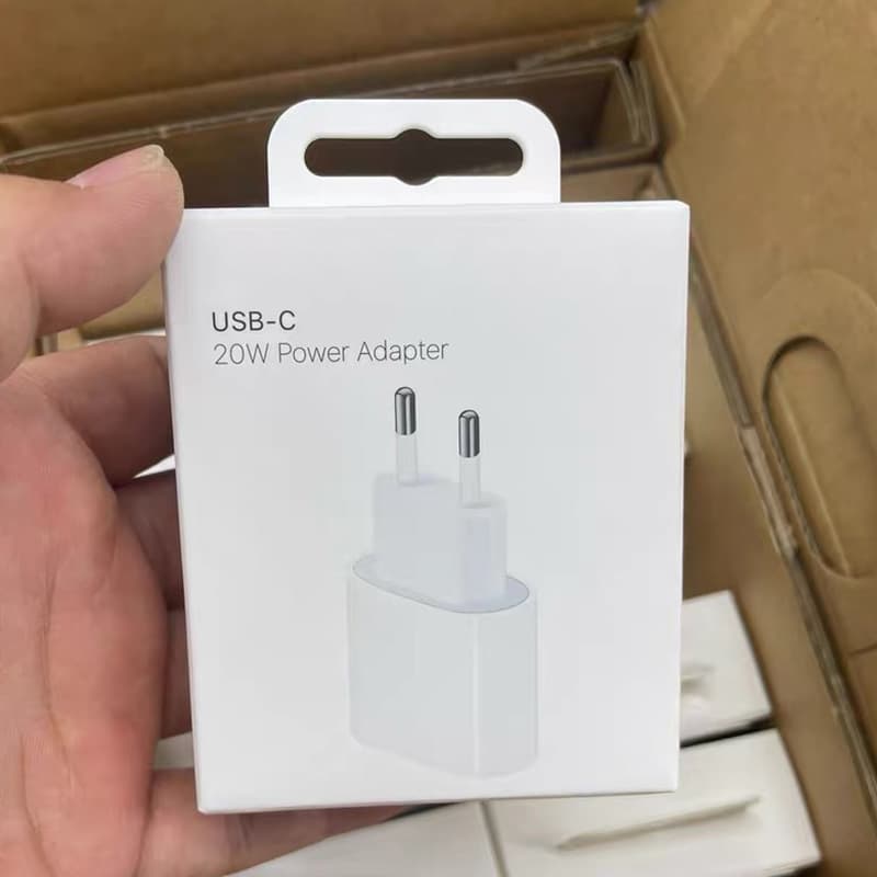 EU Standard Charger PD20W for Apple iPhone 12/13/14/16 Mobile Phone EU Fast Charging Adapter Wholesale