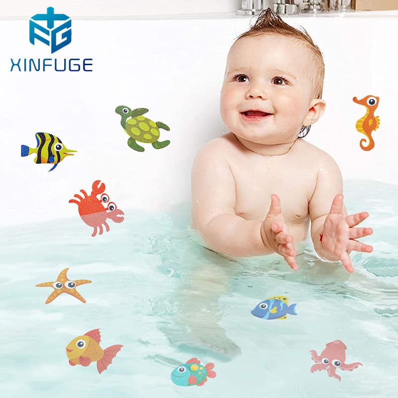 In Stock Ocean Life Dog Paw Print Flower Anti-Slip PEVA Bathtub Bathroom Kids Sticker Non-Slip Safety Decal