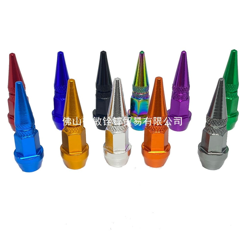 Cross-border Bullet Valve Stem Caps Long Pointed Dust Cap Creative Customizable Logo Valve Stem Caps