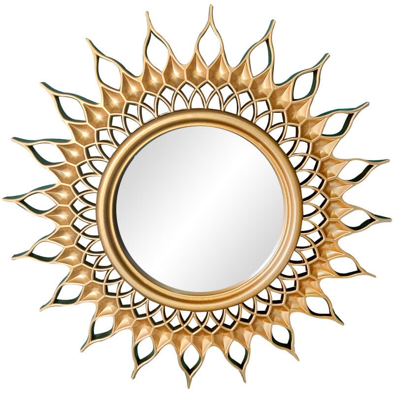 European-style sun mirror wall-mounted for living room, bathroom, restaurant home decoration, hallway wall decor mirror