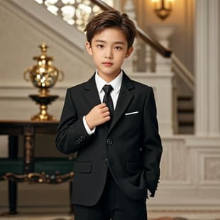 Flower Boy Suit Set British Kids Blazer Handsome Boy Host Suit Piano Performance Outfit