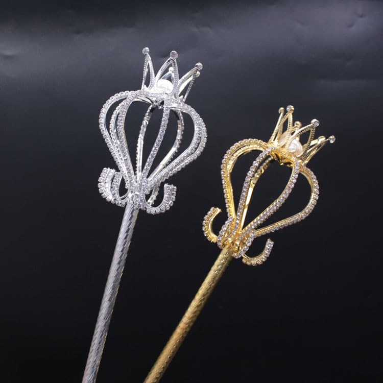 Metal Hollow Magic Hair Stick Performance Props Fairy Wand Goddess Pageant Scepter Adult Children Runway Magic Wand
