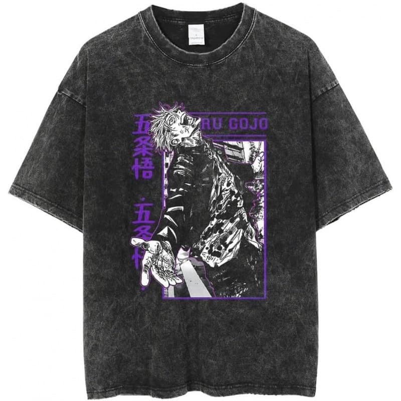 Washed 230g Pure Cotton Anime JJK T-Shirt, Itadori Yuji/Ryomen Sukuna Cosplay