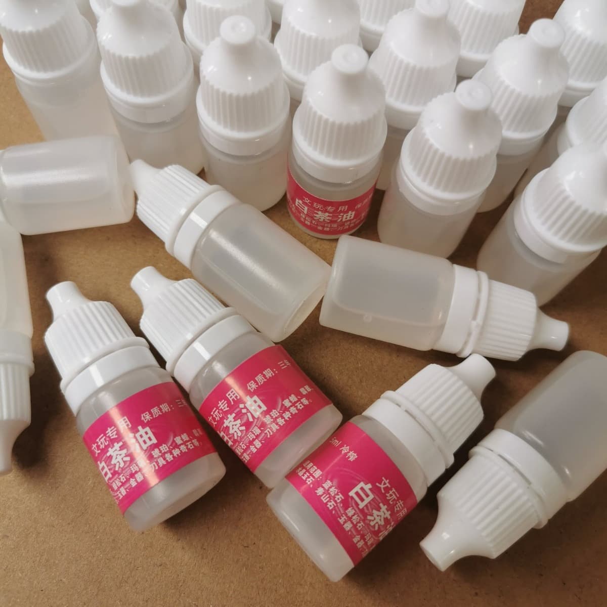 Factory Supply White Tea Oil Antique Maintenance Care Oil for Stones and Unique Stones, Transparent 5ml with Dropper Tip