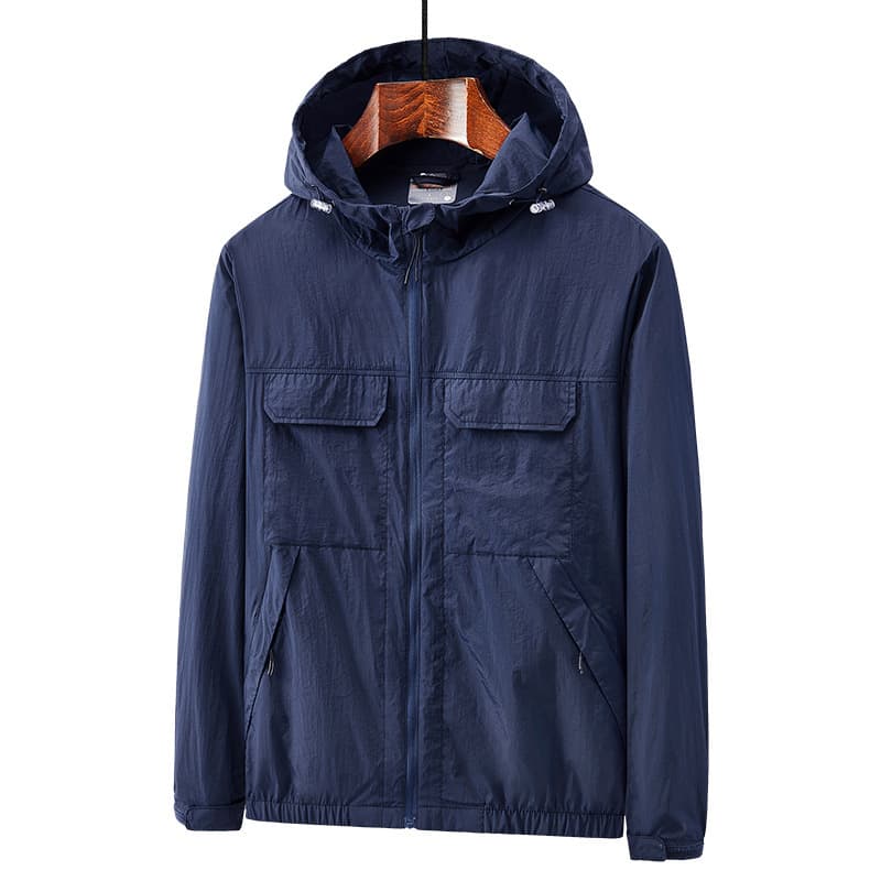 Sun Protection Shirt Men's Waterproof Sports Jacket Youth Casual Outdoor Lightweight Hooded Men's Multi-Pocket Workwear Bulk Purchase