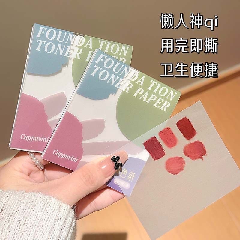 Special sulfate paper for makeup coloring. Practical, portable, and easy to mix foundation and makeup coloring paper without dirty hands.