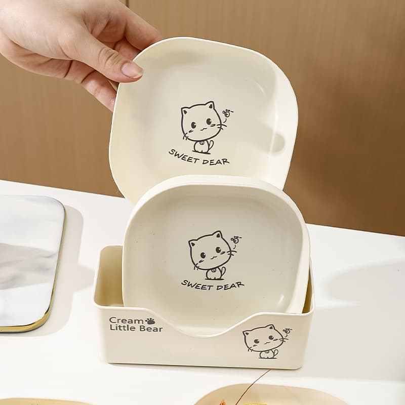 Bone Plate Snack Tray Table Bone Dish Household Plastic Desktop Trash Plate Bone Plate