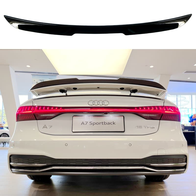 Rear Spoiler for 2019-2023 Audi A7 Modified New Audi A7 Audi Sport Carbon Fiber Texture