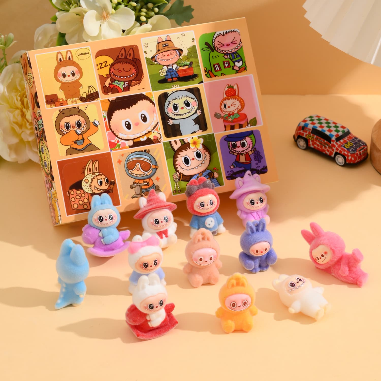 Labubu Doll Blind Box Cute Mini Labubu Decorative Pendant Plush Toy Car Ornament