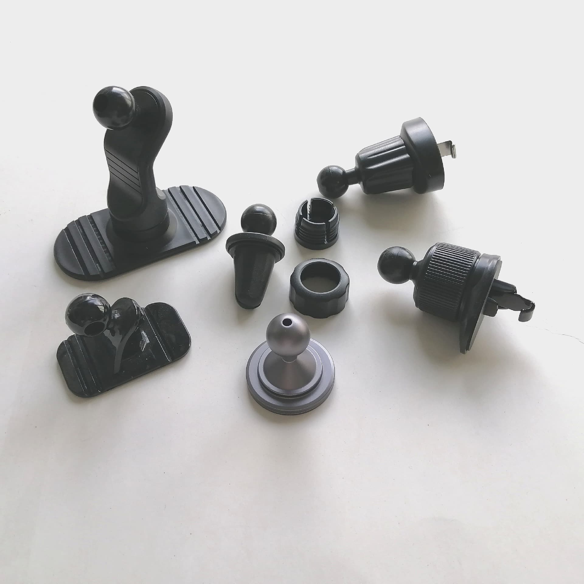 Plastic Phone Holder Accessory, Car Gravity Holder Accessory, Air Vent Mount Clip, Two-Leg Clip Nut Base
