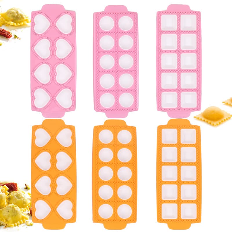 Kitchen Tools 10Pc Square and Round Italian Dumpling Molds Chocolate Molds Fondant Cake Decorations