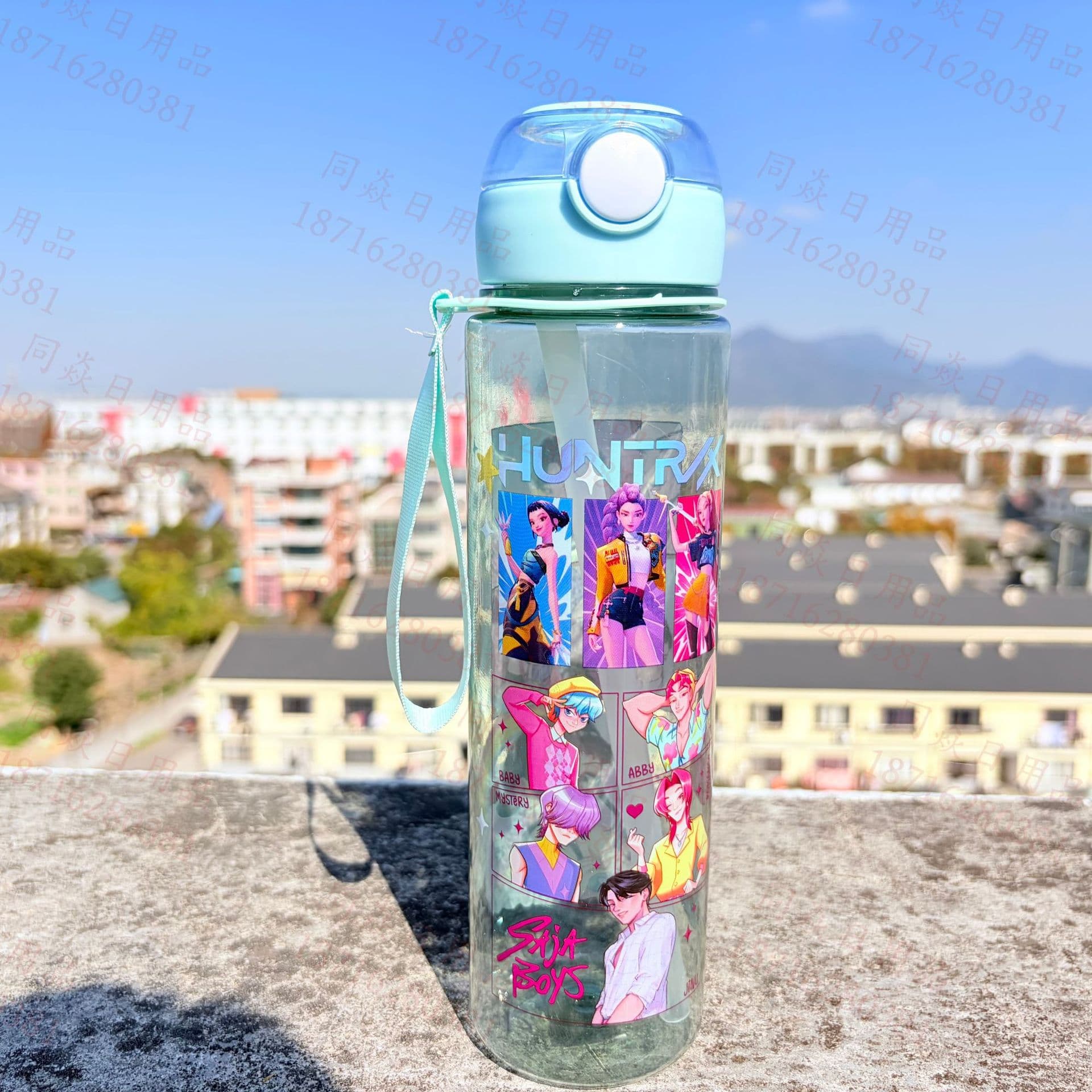 Wholesale Drop Shipping Cross-border K-POP Witch Hunt Girl Group Cup with Straw, Durable, High-temperature Resistant, Ingot Lid, Medium Cup