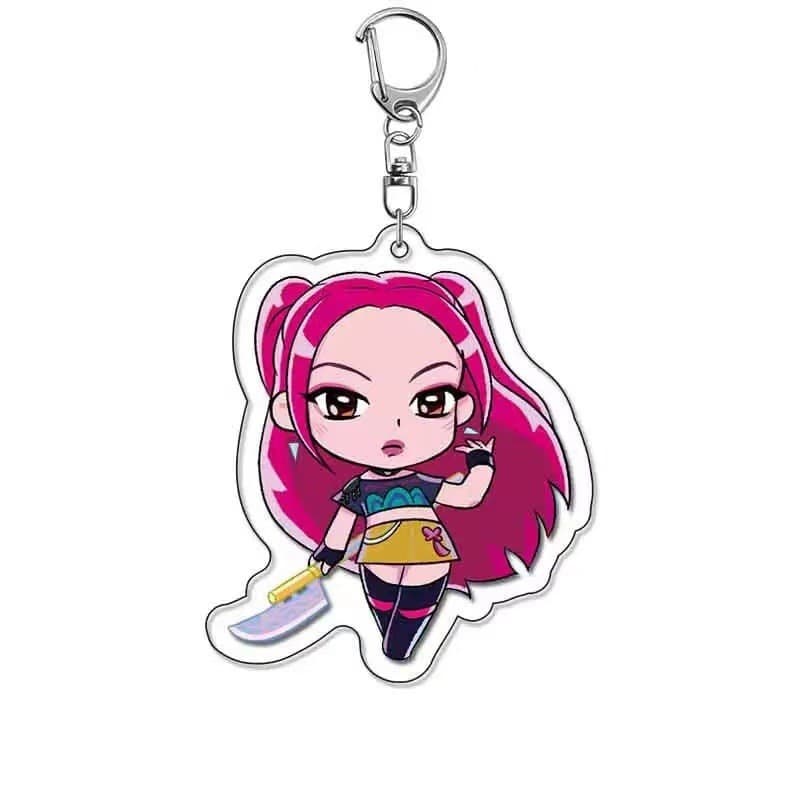 Cross-Border Demon Hunter Girl Group KPop Demon Hunters Star Merchandise Acrylic Backpack Keychain Pendant