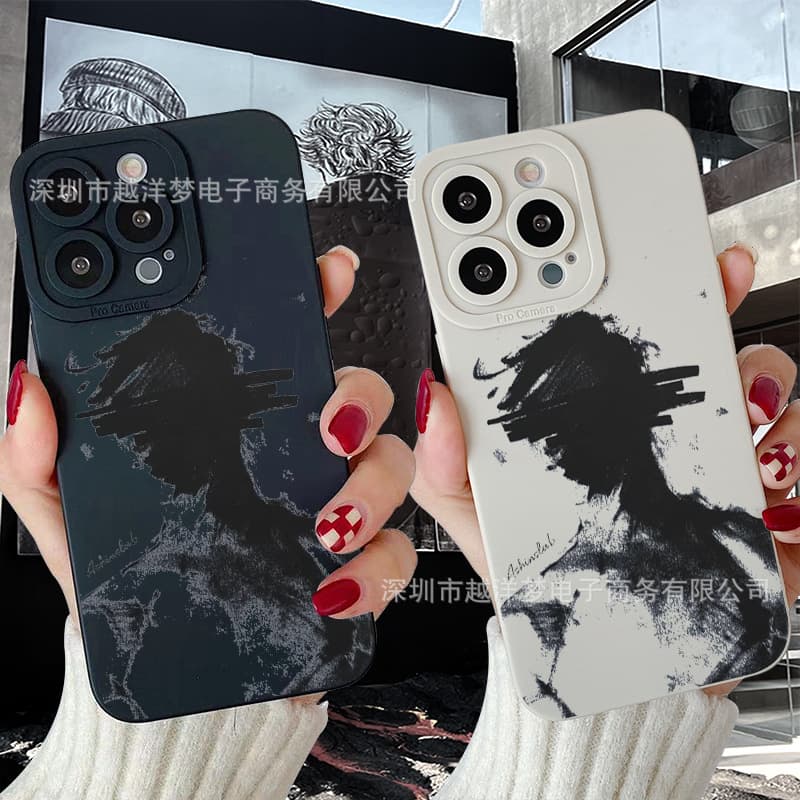 Artistic Portrait iPhone 18 Pro Eye Silicone Case 17/16/15/14/13 Silicone 12 Apple-J367P