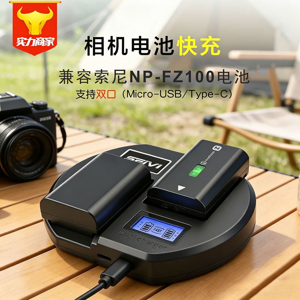 NP-FZ100 Li-ion Battery Charger Compatible with Sony Cameras a7s3 a7r3 a7c a7m4 A7R5 Battery