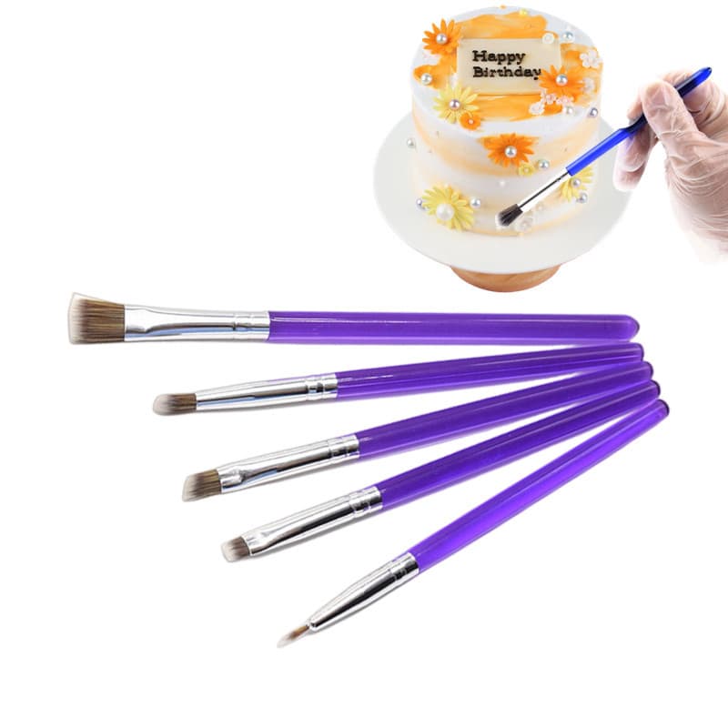 Fondant Cake Decorating Tool Set 5-Piece Cake Paintbrush Icing Pen Coloring Brush Baking Painting Pen