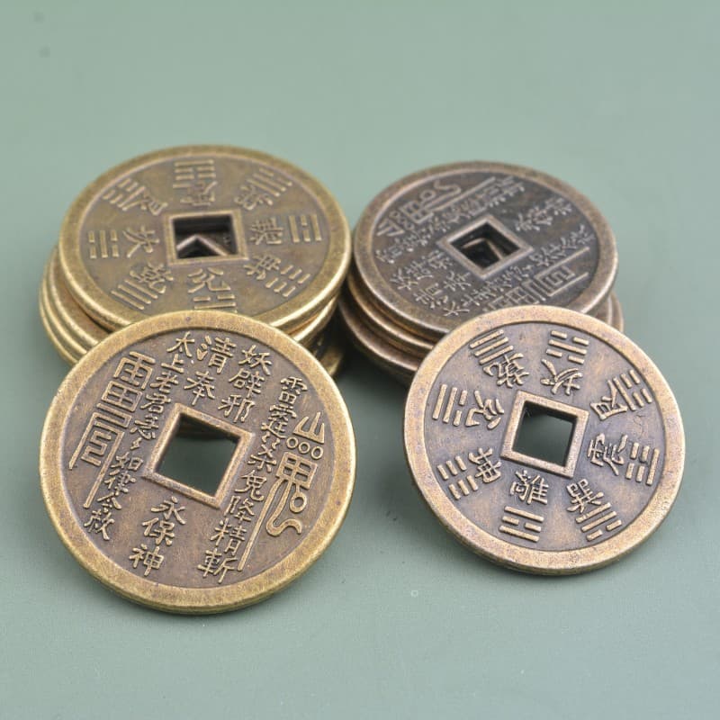 Thickened imitation antique copper coins, gossip coins, diy handmade accessories, ancient bronze coins, retro Chinese ornaments, mountain ghosts spend money