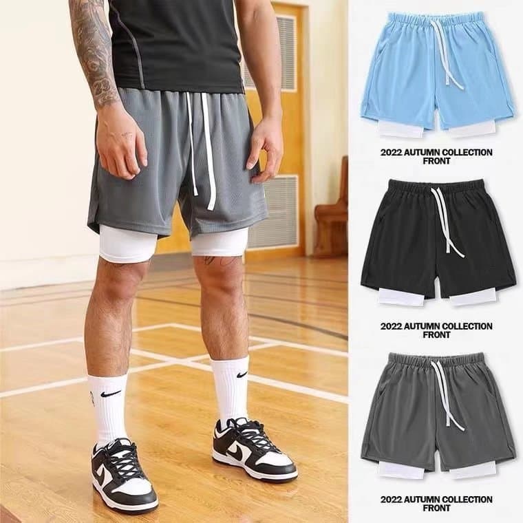 Summer Shorts Men Korean Style Trendy Loose Ice Silk Big Shorts Thin Outer Wear Five-Point Pants Sports Casual Pants