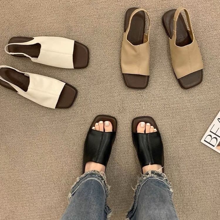 Cross-border Women's Sandals, New Summer Style, Soft Flat Sole, Vintage Fashion, Versatile Korean-style Genuine Soft Leather Slippers for Export