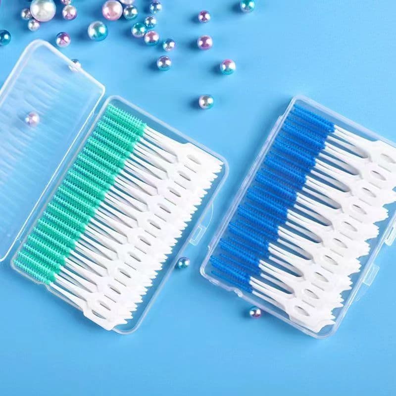 Silicone Interdental Brush for Adults and Children, Teeth Gap Cleaning Tool, Dental Floss Pick Alternative