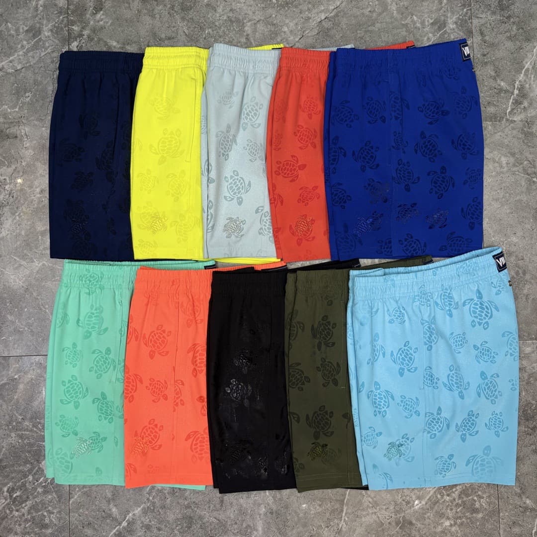 Water-activated print sea crow Vilebrequin stretch quick-dry European and American style surfing beach pants for men, home wear, foreign trade original