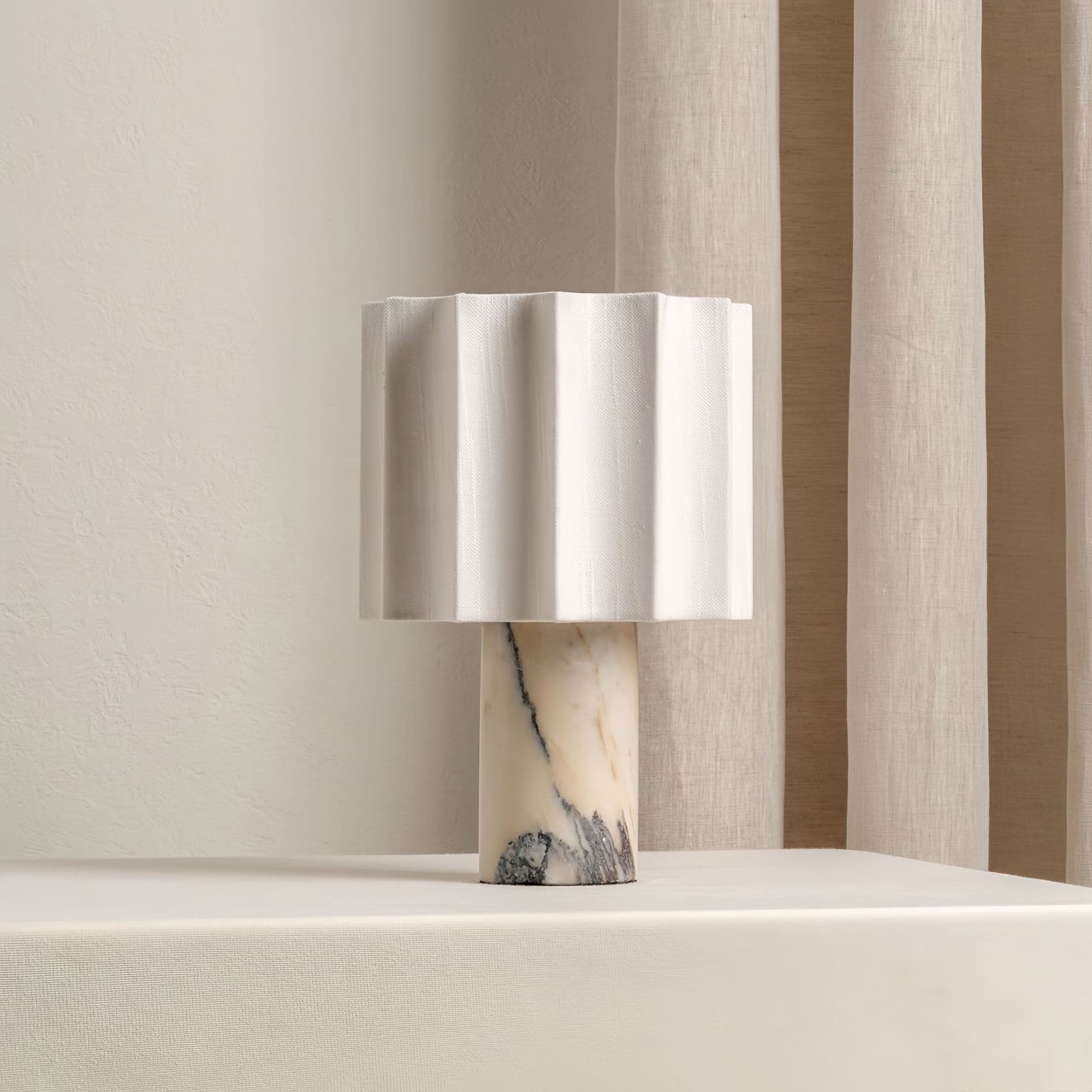 Dalli Wireless Table Lamp Natural Marble Base Touch Dimming Ambient Lamp