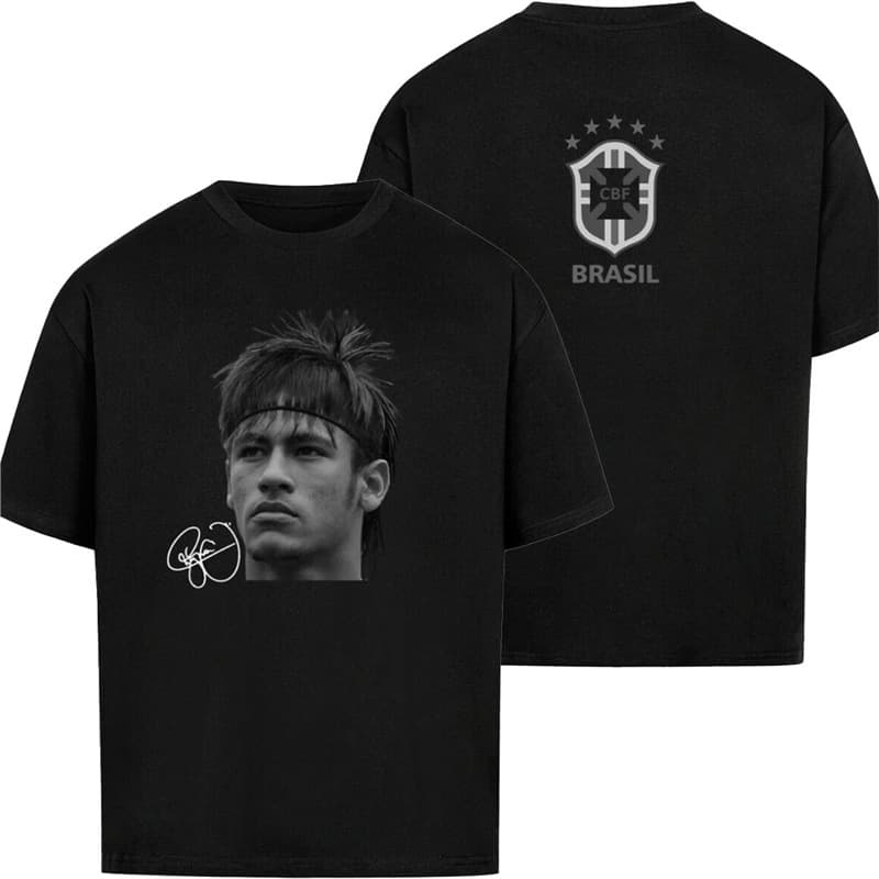 Summer Cotton T-shirt Set Wear Neymar Messi Cristiano Ronaldo Football Crew Neck Short Sleeve Women's Fashion Top