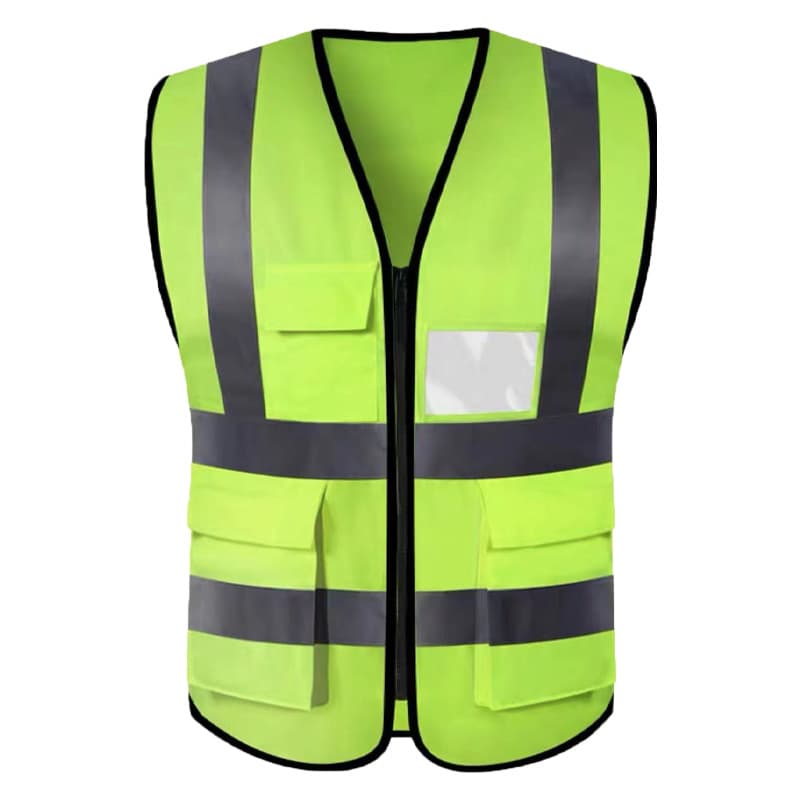 Reflective vest, safety reflective vest, multi-pocket construction site reflective clothing, cycling sanitation reflective clothing, printed logo