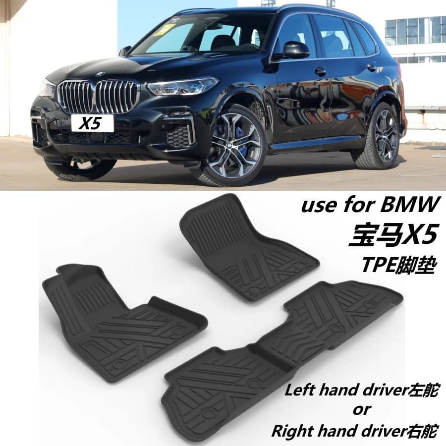 Special BMW X5 right-hand drive F15/G05/E70/G18/F85 car TPE floor mats rubber waterproof carpet