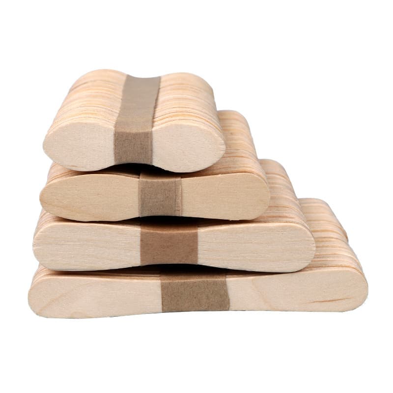 Disposable dessert ice cream popsicle long-handled wooden spoon for cake, fruit salad, cold drinks