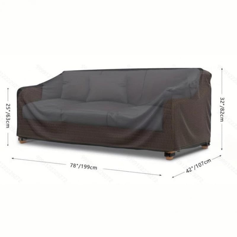 Heavy-duty outdoor patio/terrace sofa/chair cover, dustproof, sunproof, and rainproof, 3-seater double outdoor sofa/seat.