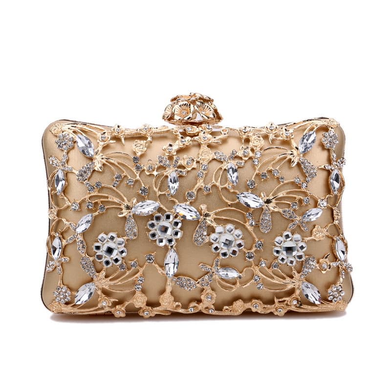 Amazon & AliExpress Best-Selling Rhinestone Evening Bag for Women, Fashionable Banquet Clutch Purse for Party and Formal Wear