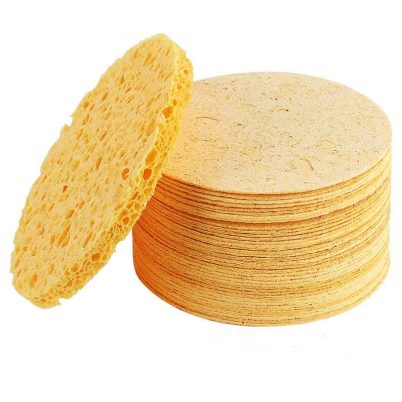 Compressed Facial Sponges Colored Round Cleaning Sponges, Face Washing Magic Wood Pulp Cotton Facial Sponges Wholesale
