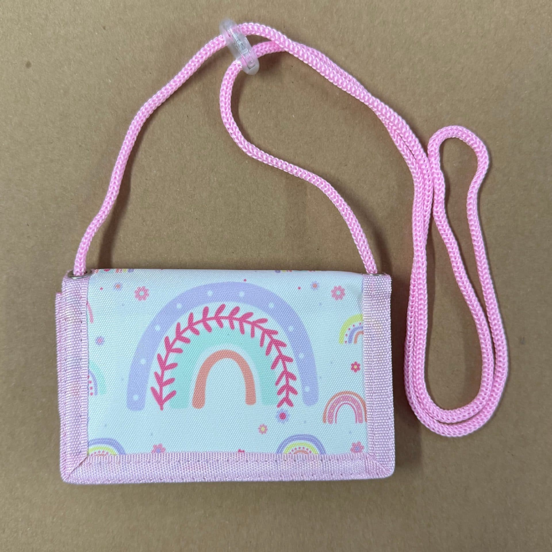 Small batch wholesale from bag factory: children's cartoon trifold wallet, Amazon cross-border best-selling rainbow series