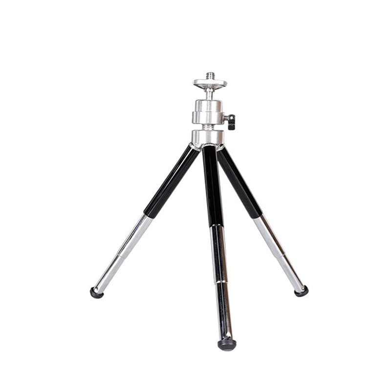 Mini desktop tripod for cameras and projectors, three-section double-headed metal tripod, factory direct sales.