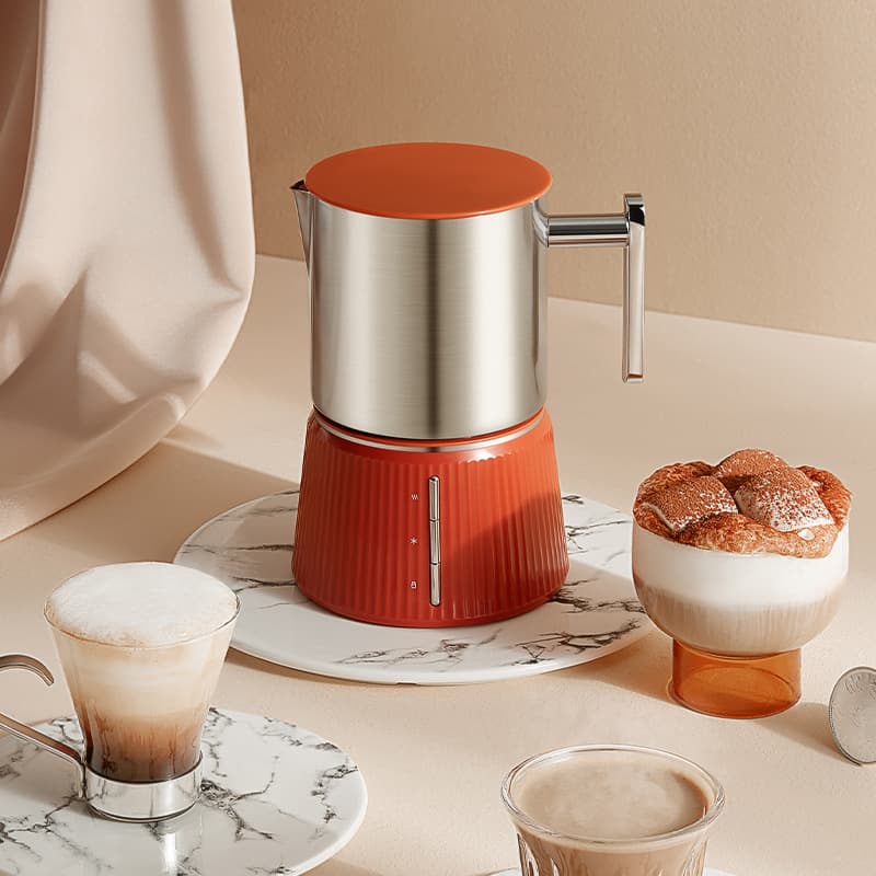 Thinkfun Multifunctional Milk Frother Milk Heater Cold/Hot Dual-use Electric Home Milk Frother Detachable Cup Body