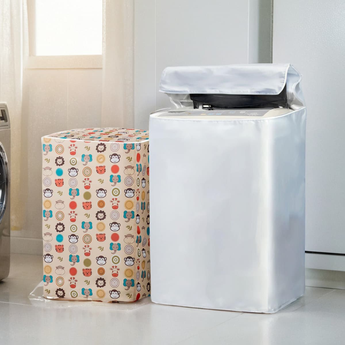 Wave Wheel Washing Machine Cover Waterproof Sunscreen Upper Open Cover Haier Little Swan Thickened Simple Washing Machine Cover 8kg