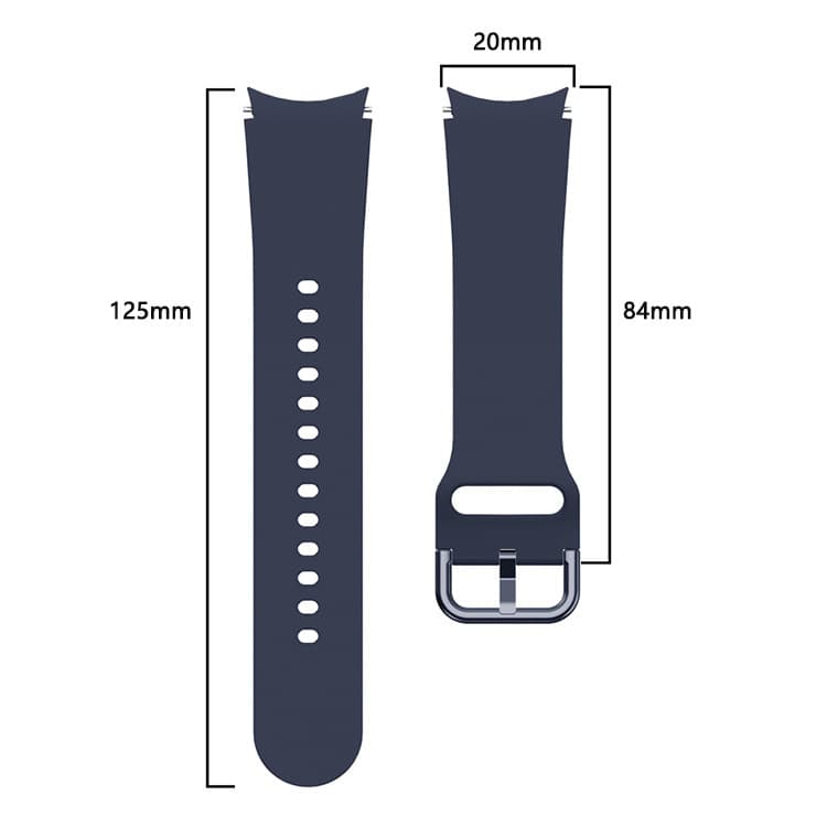 Official Color-Matched Silicone Band for Samsung Galaxy Watch 4 5 6 7 Solid Color Dedicated Strap