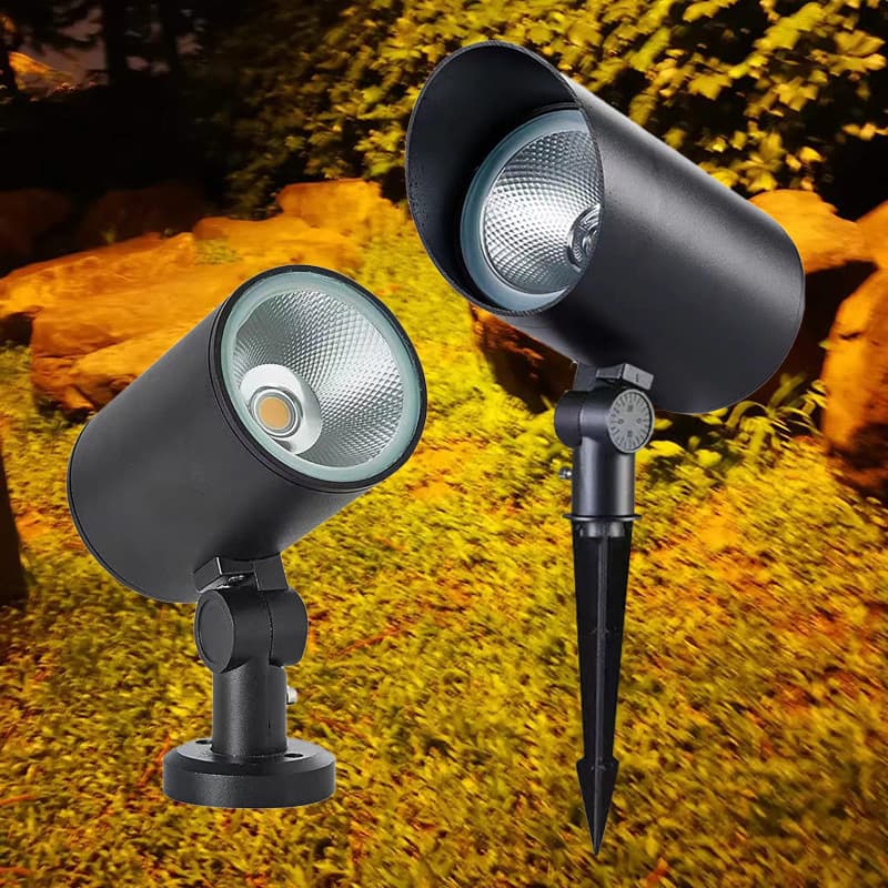 LED Outdoor Waterproof Spotlight Courtyard Light Garden Lawn Tree Light Villa Landscape COB Outdoor Ground Spike Light